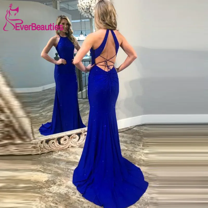 

Abiye Gece Elbisesi Mermaid Evening Dress Long 2019 Women Elegant Backless Abendkleider Formal Dress Robe De Soiree