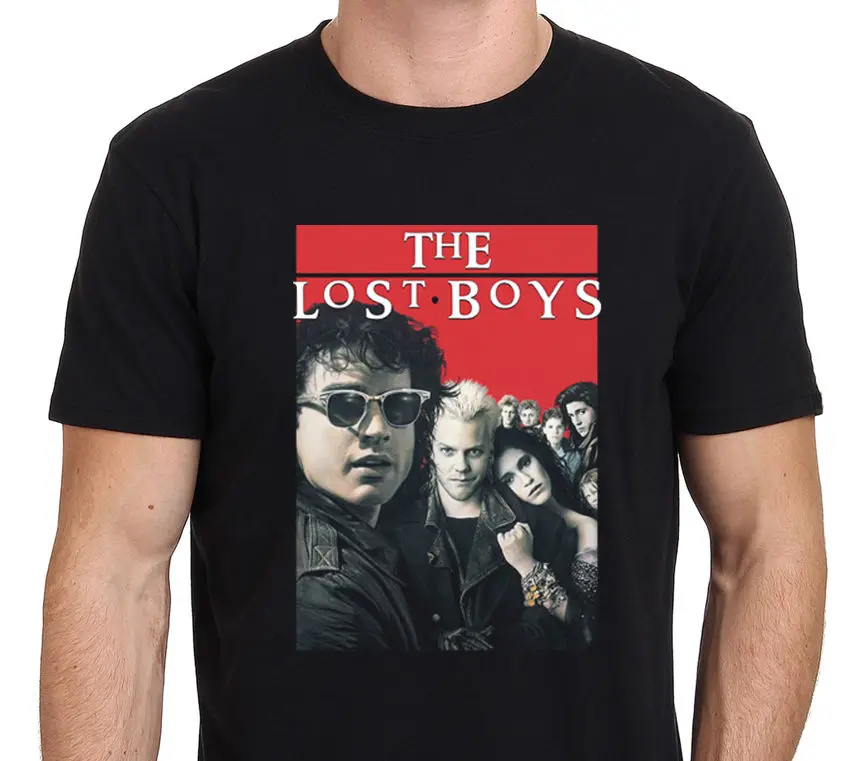 Lost Boys 80 s Vintage Фильм Ужасов мужская Футболка Черный Размер: S-XXL Мужчины Забавный O