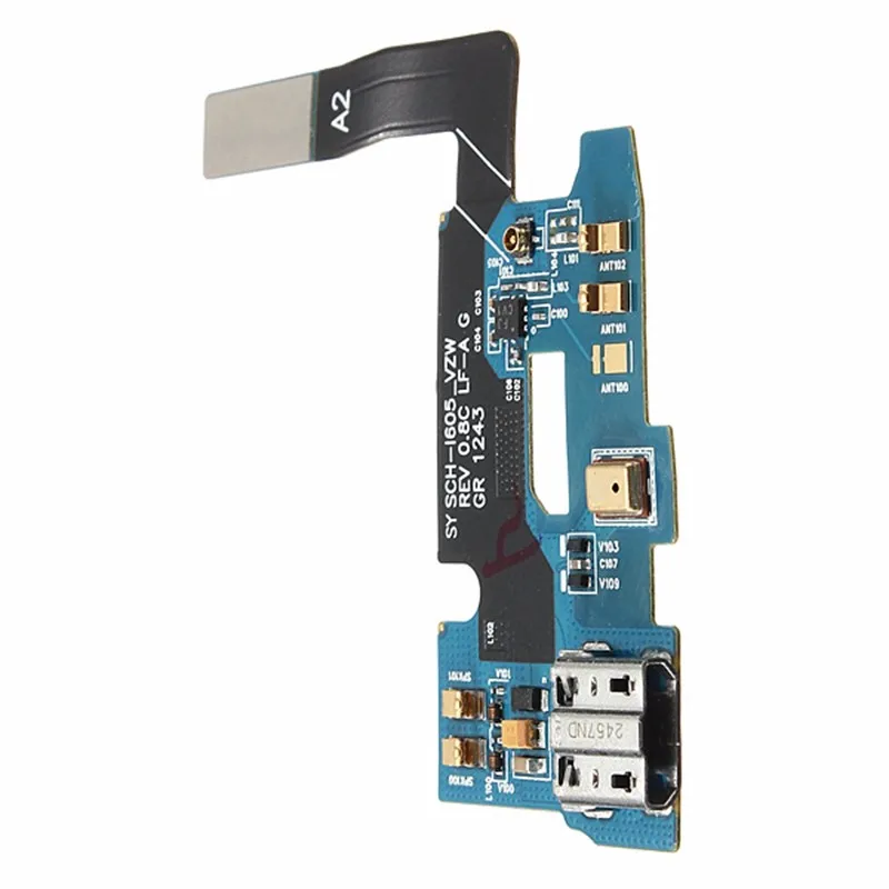 Порт зарядки Micro USB гибкий кабель с микрофоном сборка Ремонт Запасные части для samsung Galaxy Note 2 Verizon i605