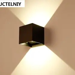 Креативные алюминиевый светодиодный настенный светильник ночники простой открытый водонепроницаемый бра гостиная фоном лестница