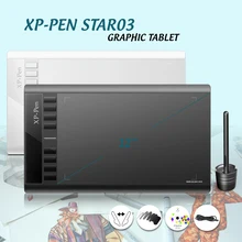 XP-Pen Star 03 Parblo A610( Ugee M708 ) Graphics Drawing Tablet with Battery-free PASSIVE Pen Digital Pen Good as Huion H610 Pro