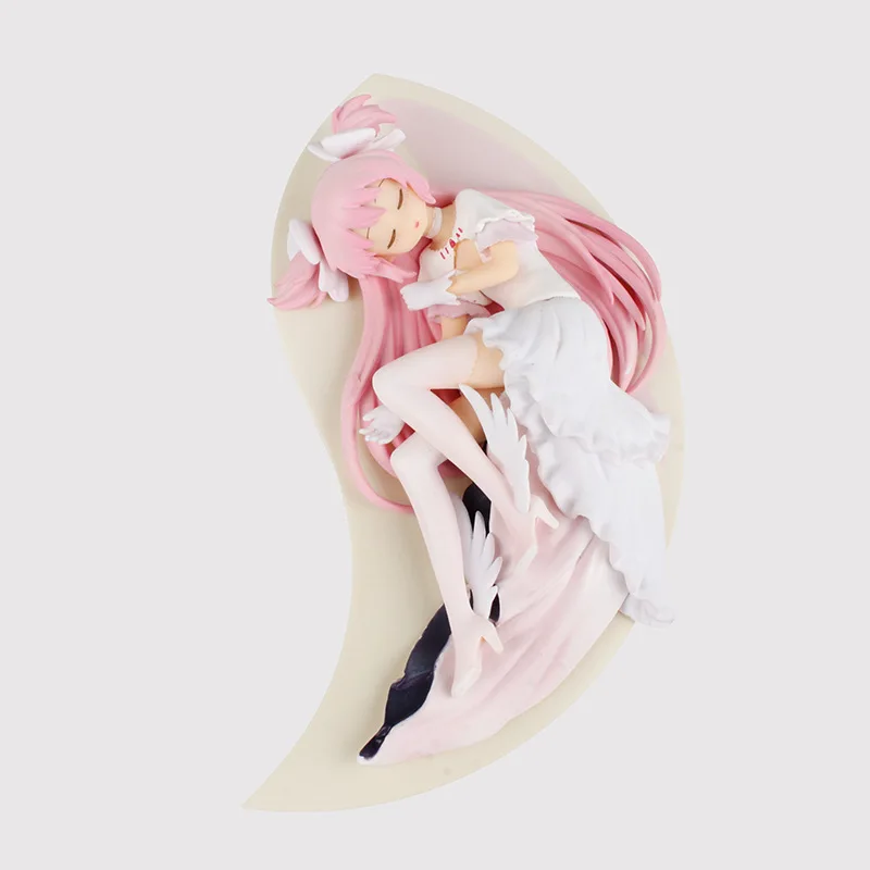 Tanie 2019 promocyjna cena 14cm Puella Magi Madoka Magica kaname Madoka Akemi Homura leżąca figurka model kolekcjonerski zabawki