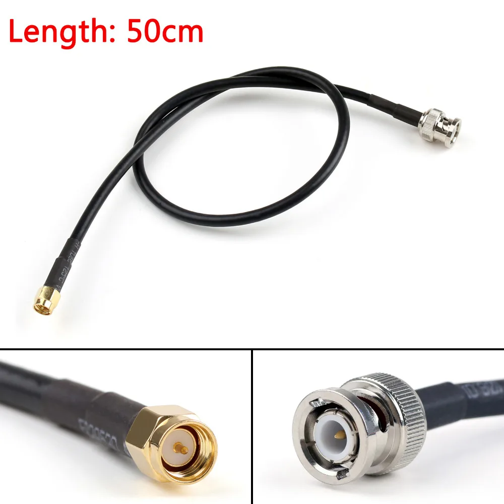 Areyourshop кабель RG58 bnbnштекер штекер SMA Мужской прямой обжимной коаксиальный кококообразной формы 20 см 50 см 100 см 200 см 500 см Высококачественный кабель