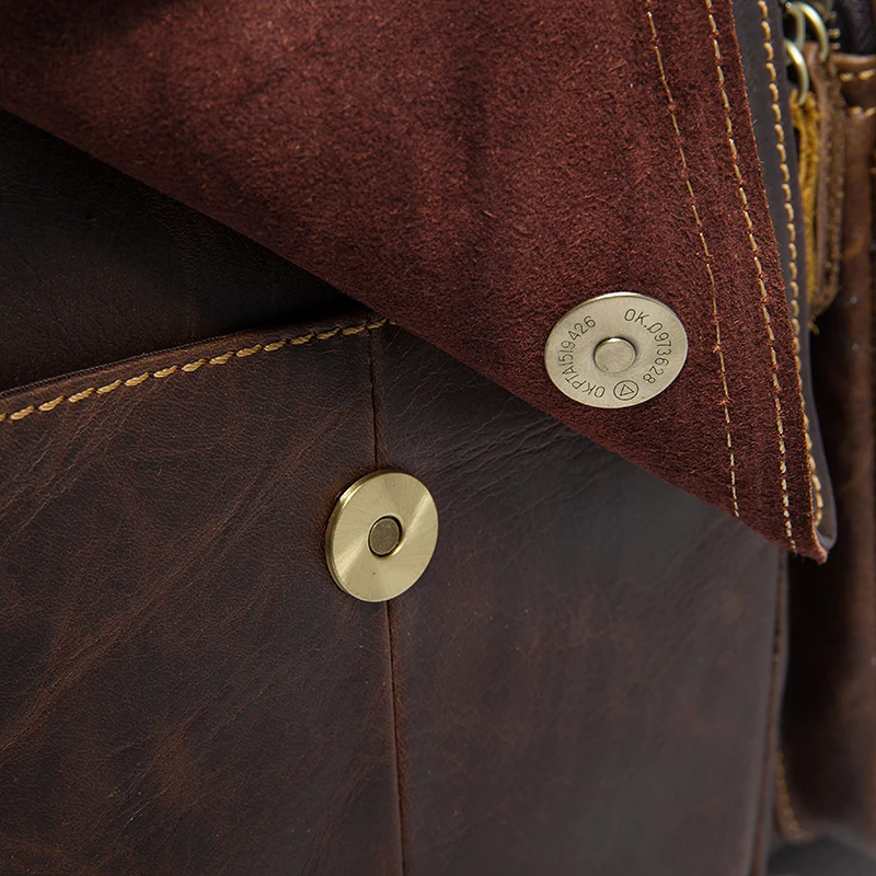 Новая коллекция мужской кожаный портфель сумка мужской плеча мужская деловая сумка 14-дюймовый ноутбук сумка масло воск кожа 50