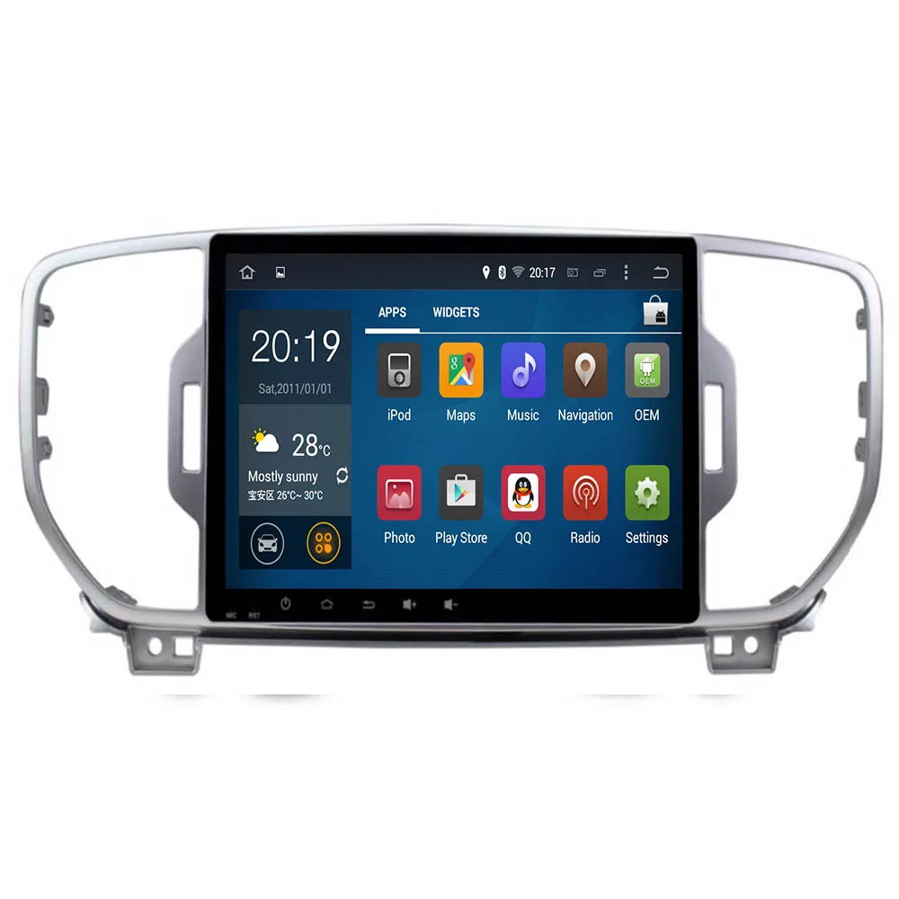 Автомагнитола 2 Din 9 дюймов Android 10 для Kia Sportage 2016 2017 2018 мультимедиа GPS-навигация 4 + 32