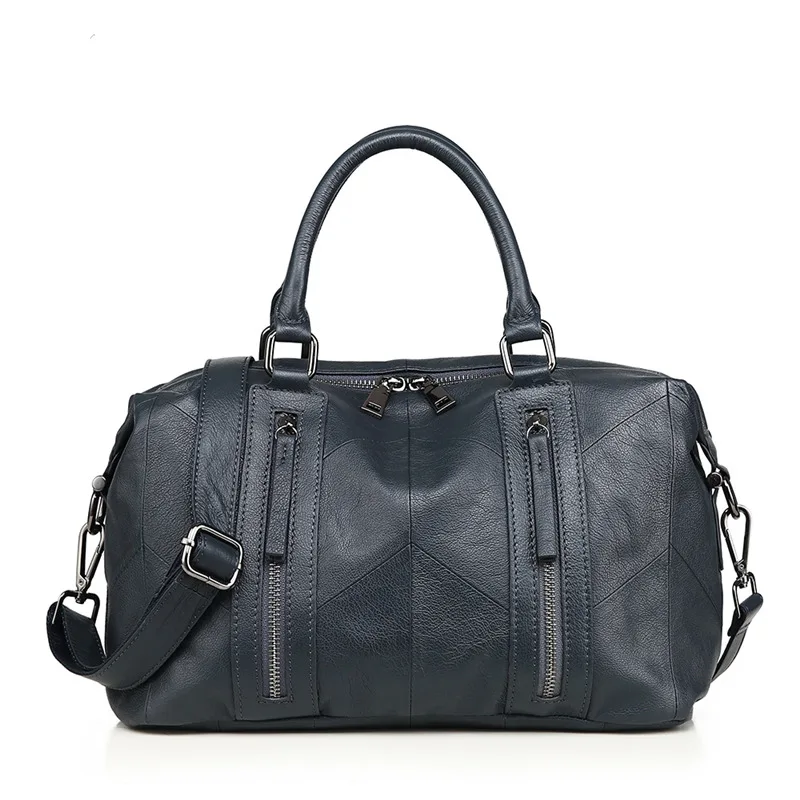 

Nesitu Highend Casual Red Black Blue Top Grain Genuine Leather Women Handbag Lady Girl Shoulder Messenger Bag Female Tote M8958