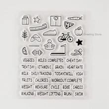 

creative exercise planner journal stamps sheet clear workout planner stamps