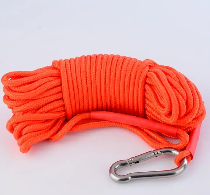 D97 500 кг мощный Imanes сильный неодимовый магнит спасательные рыболовные магниты магнитный материал рыболовный магнит для охоты за сокровищами - Цвет: Orange rope 15m