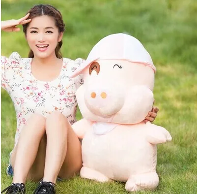 

Stuffed animal 80cm pig plush toy McDull pig soft doll throw pillow gift w3400