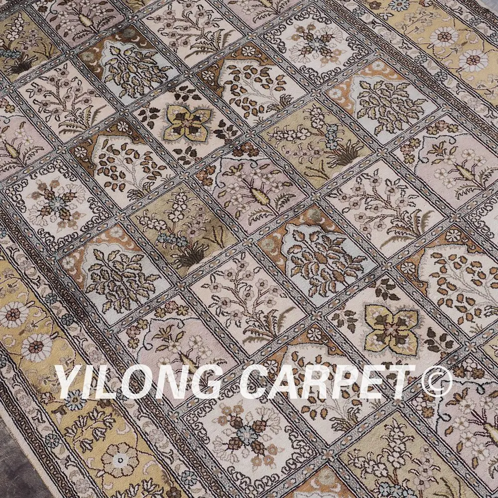 Yilong 4'x6' турецкий шелковые ковры ручной работы четыре сезона Vantage персидский Изобразительное восточные ковры (yhw200b4x6)
