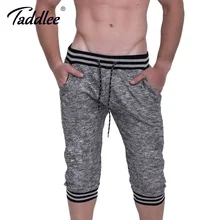 Бренд Taddlee, мужские хлопковые шорты, шорты для спортзала, бега, спорта, фитнеса, задыхающиеся Короткие трусы, боксеры, шорты для бодибилдинга, тренировок