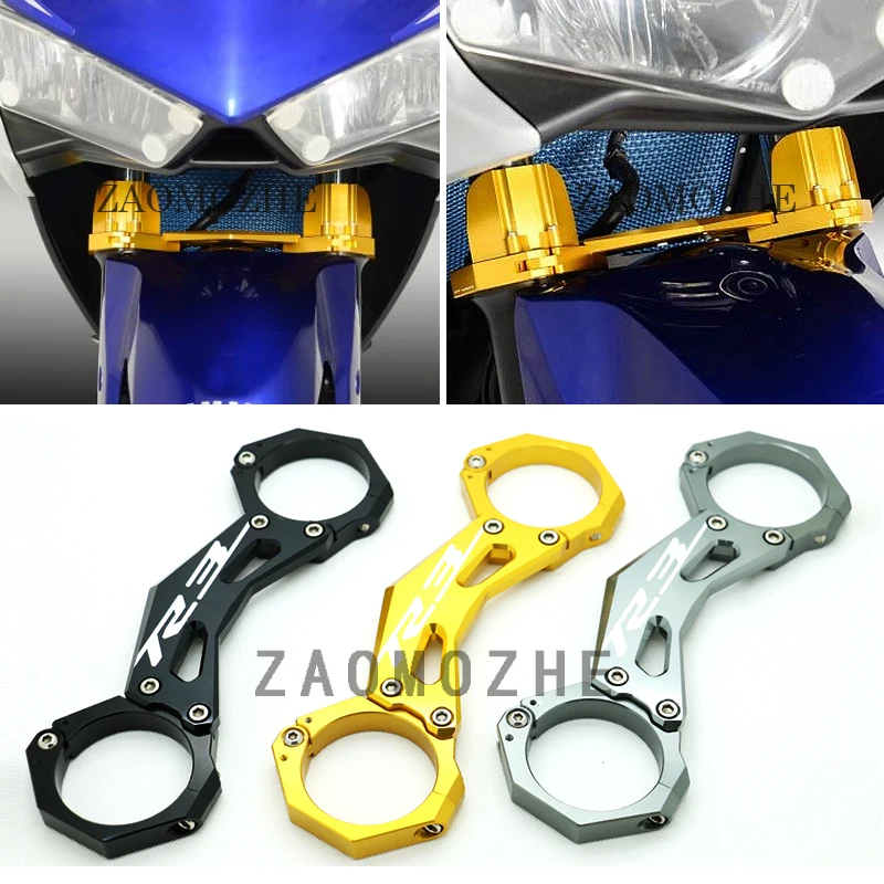 

For Yamaha YZF-R3 YZF R3 Accessories Front Fork Bracket CNC Shock Absorber Damper Balance Brace For YAMAHA R3 2015 2016