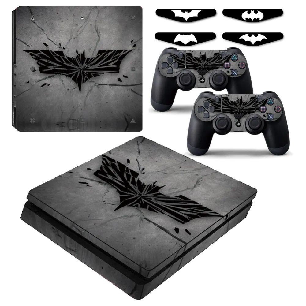 Batman Arkham Knight Logo Ps4 Slim Vinyl Skin Decal Sticker Cover For Playstation 4 Slim Console And Controller Led Light Bar Cover Sticker Cover Forcover Covers Aliexpress
