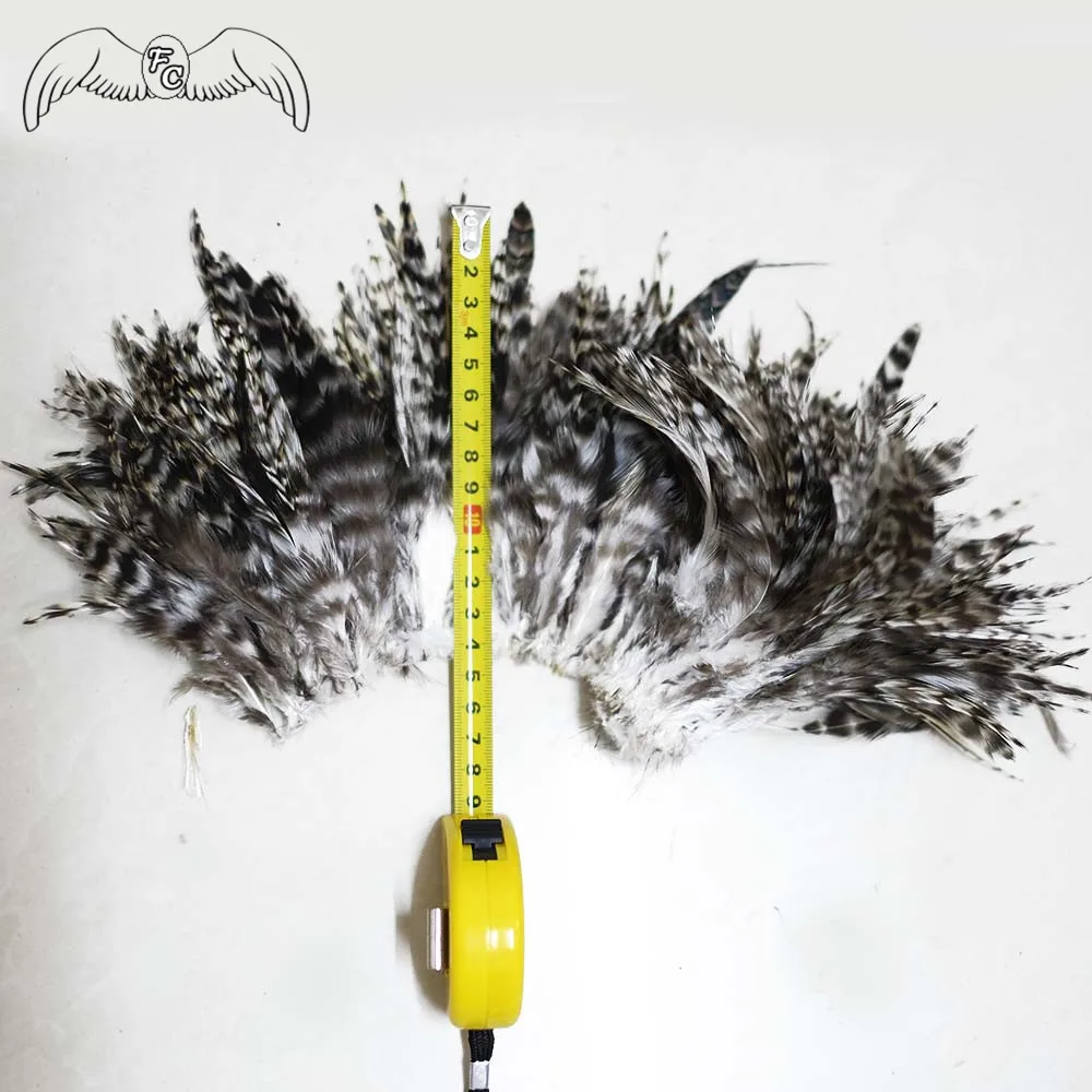 

Wholesale 900pcs /Yard 4-6"Natural Chinchilla Rooster Feather Trim Chicken Feather Strip Strung For Dress/Skirt/Costume/Hat Deco