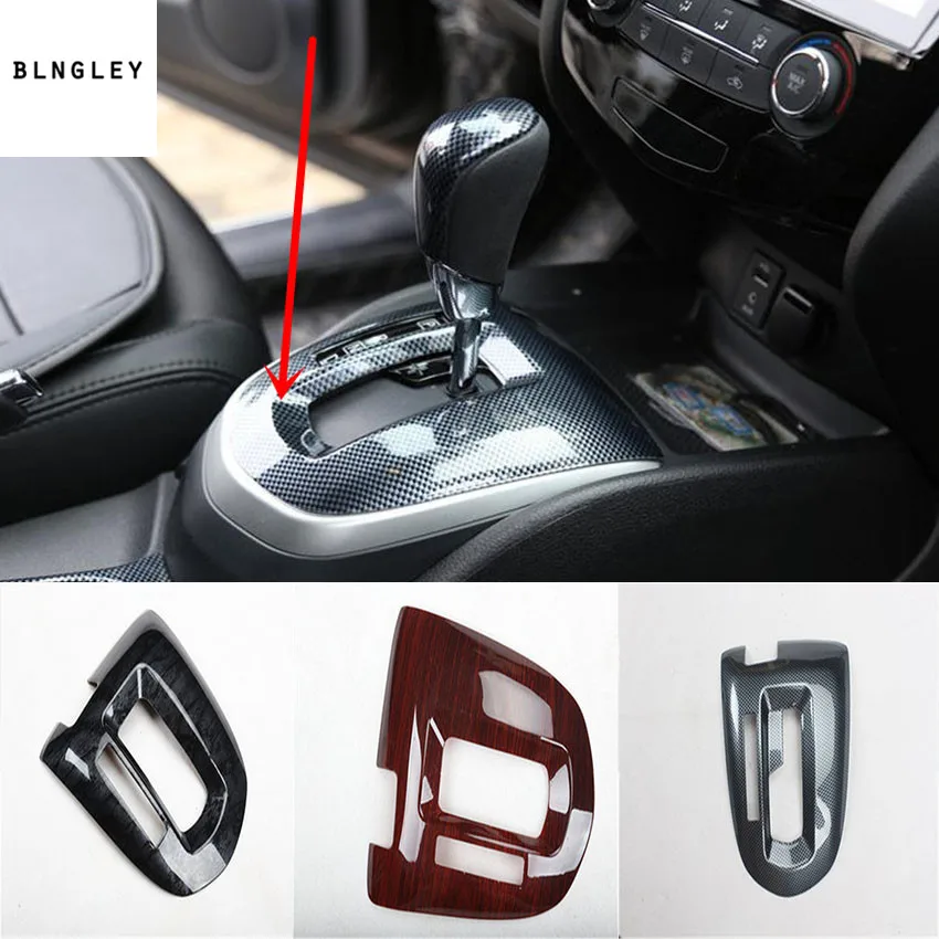 

1pc ABS carbon fiber grain or wooden grain gear panel decoration cover for 2015-2017 Nissan Qashqai J11
