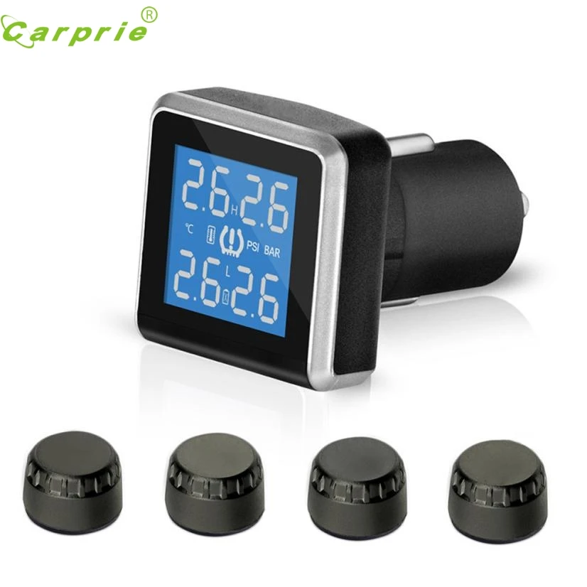 New Arrival Car Auto font b TPMS b font Tire Pressure Monitoring 4 Internal Sensors LCD