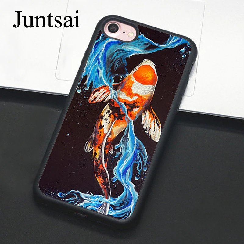 Juntsai KOI CARP FISH Phone Case For iPhone 7 6 6s Plus