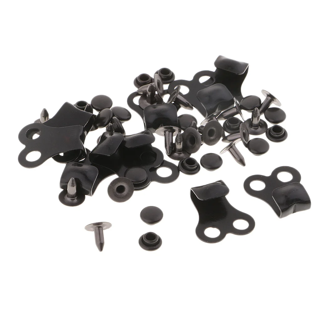 10 Sets Boot Lace Hooks Lace Fittings with Rivets for Outdoor Hiking Camping Climb Accessories