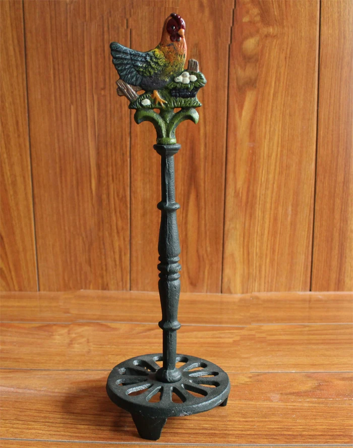 Vintage Enamel Cast Iron Toilet Paper Holder