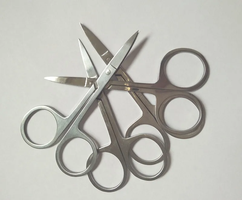 Superfície do Espelho Cortador de Sobrancelha Cabeça Reta Cutícula Profissional Manicure Pedicure Unhas Tesoura Nariz Cílios 600pcs 7 Beleza e saúde