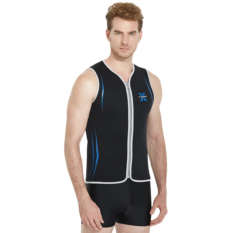 Dive & Sail Mens Wetsuits Top Vest Premium Neoprene 3mm SCR Zipper