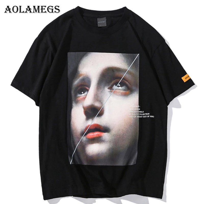 Aolamegs modis футболки мужские футболка для мужчин Готический девушка печатных