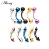 Alisouy 1pc acier chirurgical sourcil Piercing sourcil piring courbé haltères banane Piercing Bijoux de corps Bijoux Earlets ► Photo 1/6