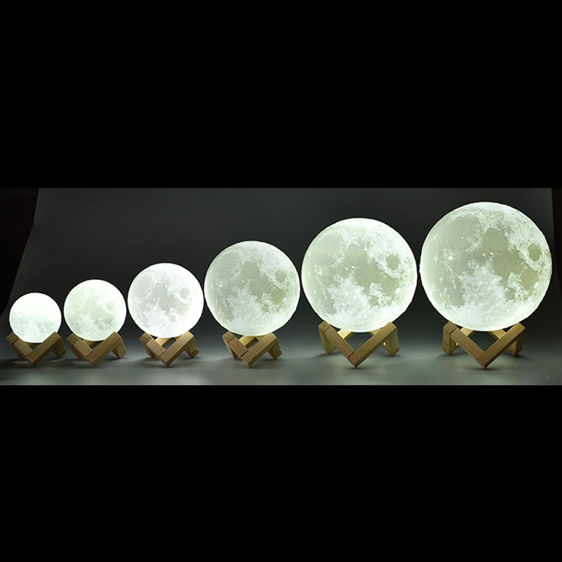  Novelty 3D Printing Moon Light Personality Lunar USB Charging Night Lamp Touch Control Dim Brightne - 32963282962