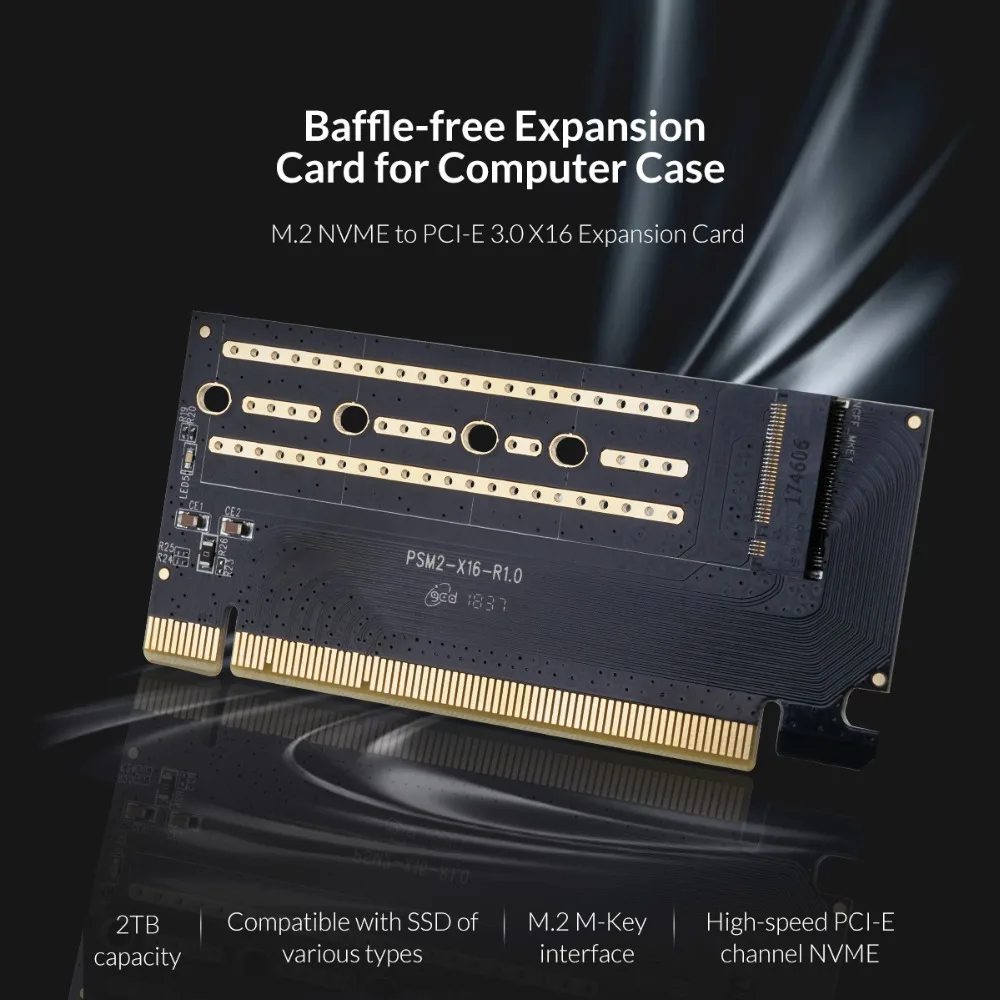 Карта расширения ORICO PCI E M.2 NVME к 3 0 X16 Расширительная карта M key интерфейс Поддержка
