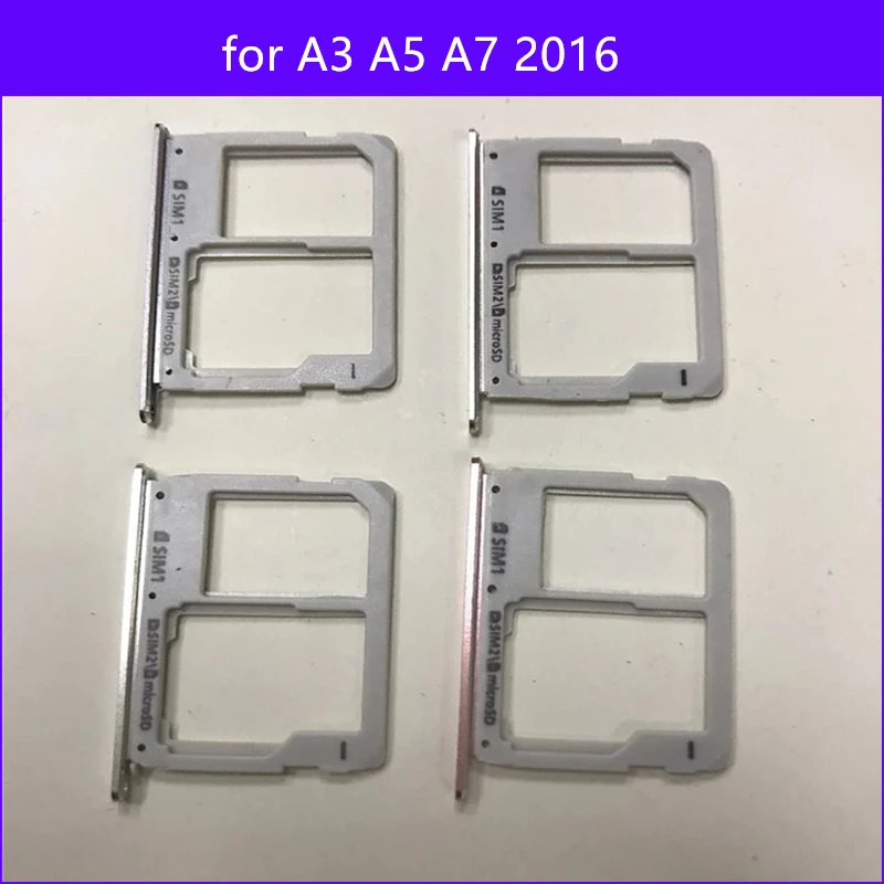 

Dual SIM Micro SD Card Tray Slot Holder For Samsung Galaxy A3 A310 A5 A510 A7 A710 2016 Replacement Parts