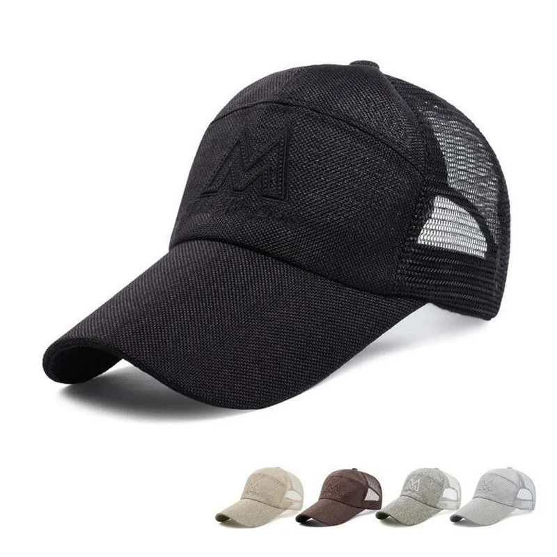 

Summer caps for men mesh baseball hat new style dry quickly hat leisure adjustable 10cm long visor