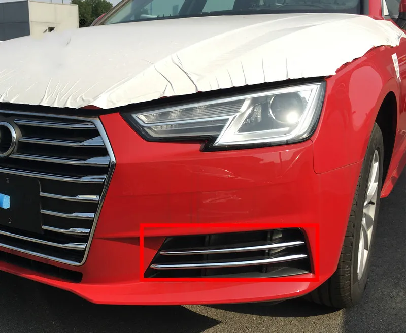 ABS Chrome Fog Light font b Lamp b font Strips Molding Grill Grille Accessories Trims For