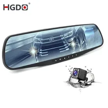 HGDO DVR Car dash cam Dual Lens Rearview Mirror 4.3inch Full HD 1080P Video Recorder DVR Auto Registrator Camcorder dash camera HGDO DVR Car dash cam Dual Lens Rearview Mirror 4.3inch Full HD 1080P Video Recorder DVR Auto Registrator Camcorder dash camera