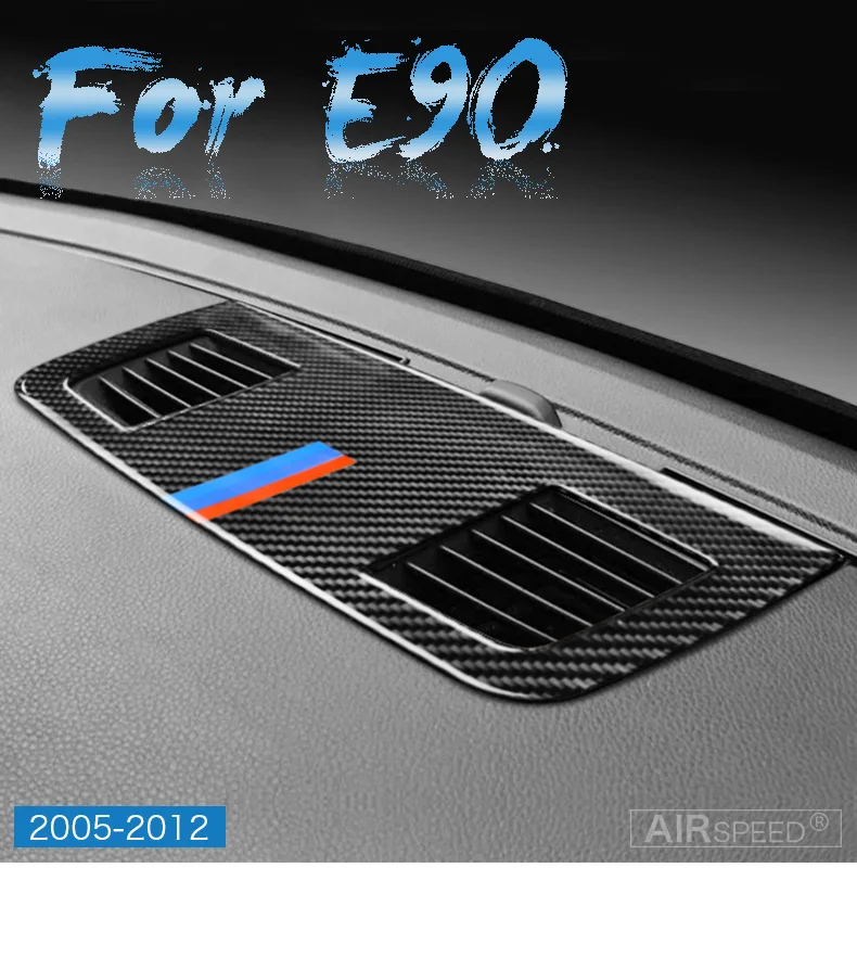 BMW E90 3 Series Accessories Car Interior Carbon Fiber Dashboard Air Conditioning Outlet Vent Cover Trim Decoration (1)