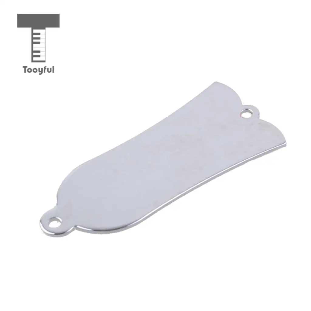 Tooyful Iron Bell-shaped 2 Holes Guitar Bass Replacement Truss Rod Cover Plate with Screws Musical Instrument Parts