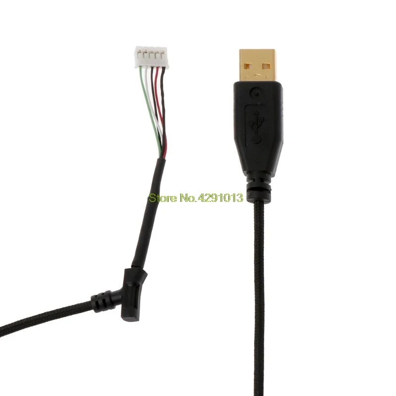 Позолоченный прочный нейлоновый плетеный кабель USB для мыши сменный провод