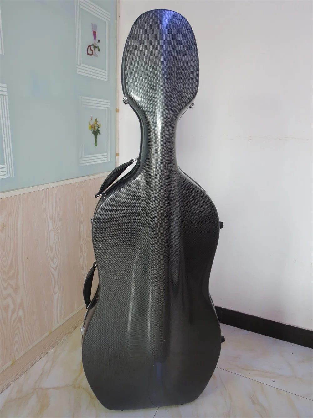 Free Shipping Full size 4/4 composite Carbon fiber Cello Case in Black