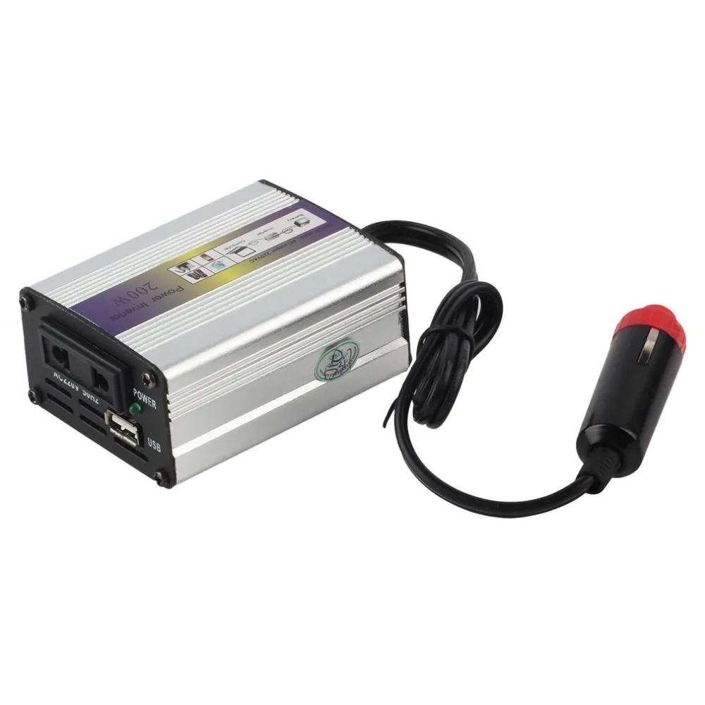 

Portable Car Charger 200W WATT DC 24V to AC 220V 50 Hz Car Power Inverter Converter Transformer Power Supply