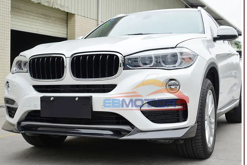 Real Carbon Fiber Front Lip Spoiler for BMW X6 F16 xDrive Series 15UP