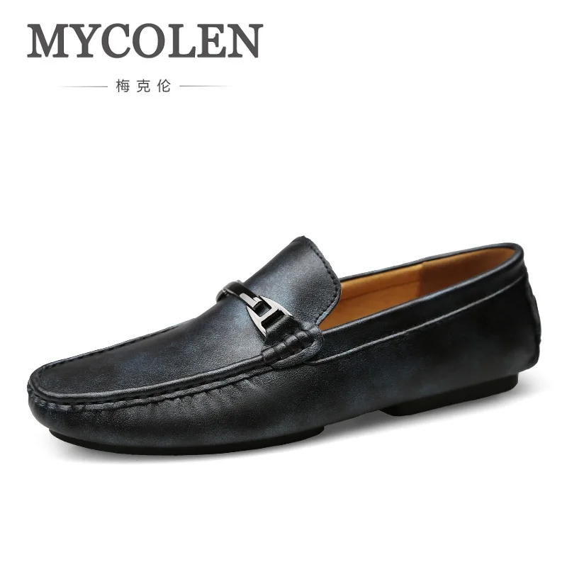

MYCOLEN New High Top Winter Casual Men Shoes Lace-up Breathable Men Shoes Genuine Leather Black Flat Shoes Zapatillas Hombre
