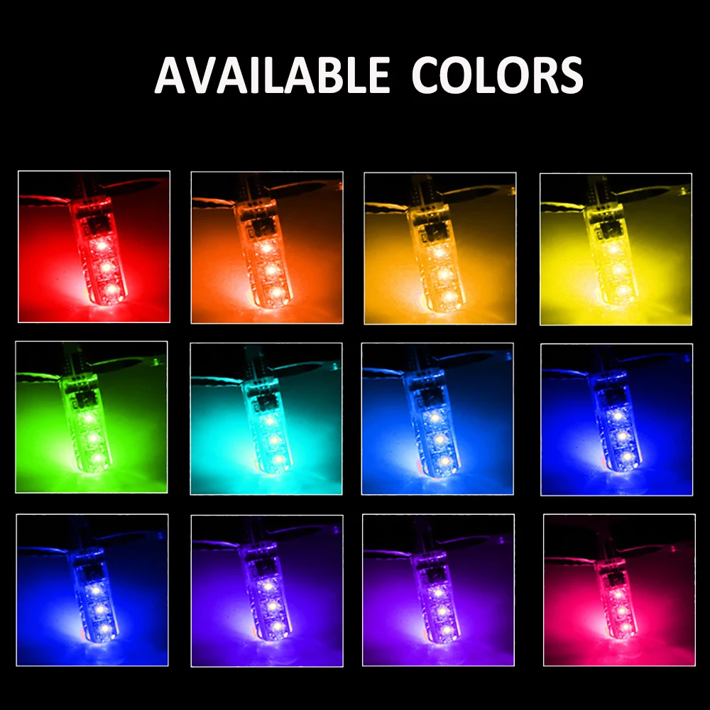 Автомобильный габаритный фонарь T10 W5W светодиодный RGB для Toyota Camry Corolla Prius C выше Prado