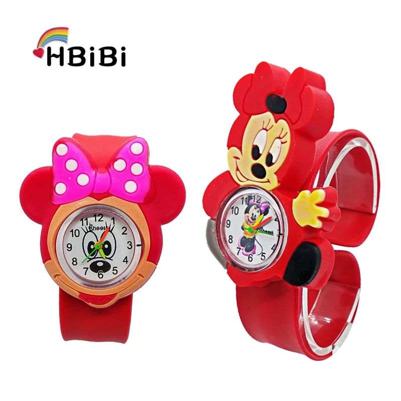 

3D Cartoon Mickey Simple Kids Watches Rubber Minnie Bracelet Quartz Children Watch for Girls Boys Clock Kindergarten Baby Gift