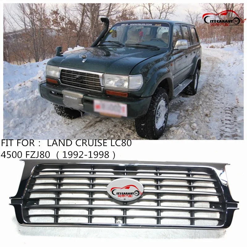 

CITYCARAUTO TOP QUALITY AUTO FRONT GRILL GRILLE RACING GRILL COVER FIT FOR LANDCRUISE LC80 4500 FZJ80 (1992-1998) CAR