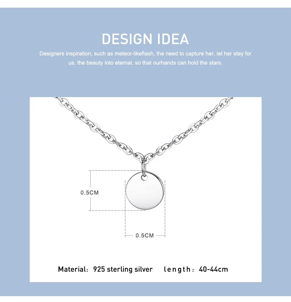 BELAWANG Настоящее Серебро S925 пробы, ожерелье в стиле панк, новинка, цепочка для девушек, модное ювелирное изделие, женское серебряное ожерелье
