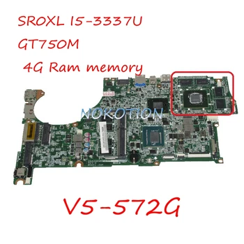 

Main board DA0ZQKMB8E0 NBMAL11001 NB.MAL11.001 laptop motherboard For acer Aspire V5-572G SR0XL I5-3337U GT750M 4G Ram memory