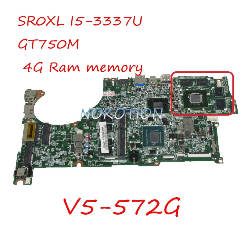 Main board DA0ZQKMB8E0 NBMAL11001 NB MAL11 001 laptop motherboard For font b acer b font Aspire