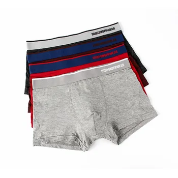 

High Quality Sexy Men Cotton Boxers Soft Breathable Underwear Male Comfortable Solid Panties Underpants Cueca Calzoncillos