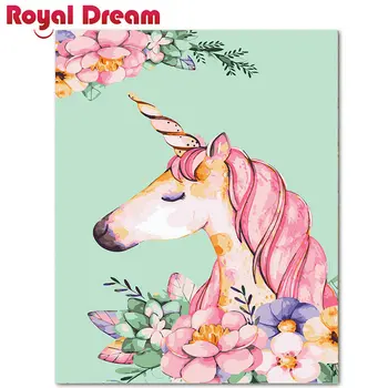 

Fresh unicorn DIY Painting By Numbers Wall Art Picture Acrylic Canvas Painting For Wedding Decoration Drop Shipping