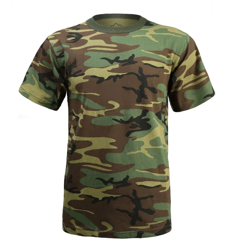 新メンズ軍ミリタリーアウトドアジムトレーニングブートキャンプウッドランド迷彩 Tシャツ Tシャツ Tシャツ Aliexpress