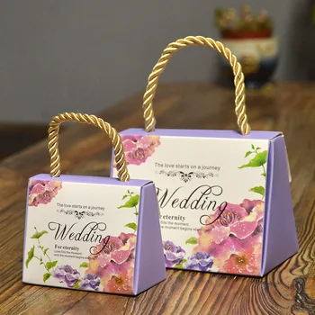 

Wholesale 100pcs High-quality Butterfly Flower Candy Boxes Wedding favors Portable Gift Box Party Favor Decoration